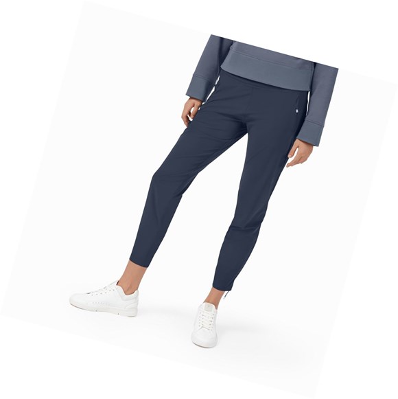 Navy On Lightweight Women's Running Pants | 4172OQXLA
