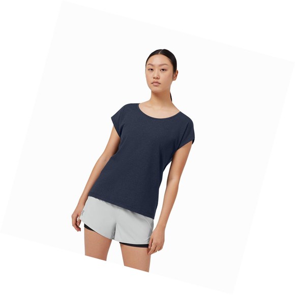 Navy On On-T Women's T Shirts | 9816YIFZB