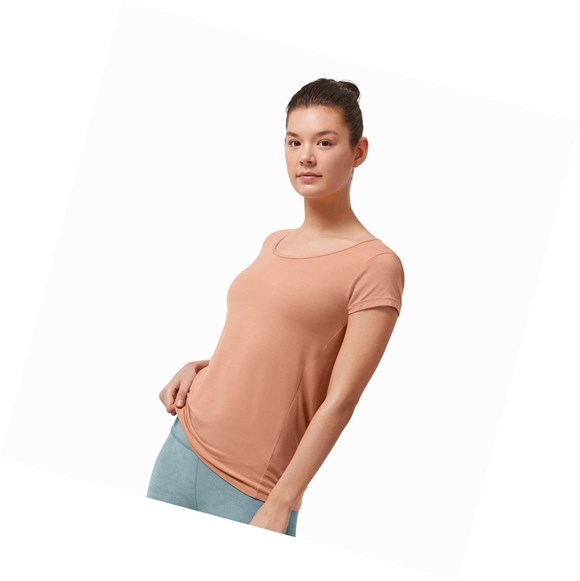 Orange On Active-T Breathe Women's T Shirts | 1856HWBGQ
